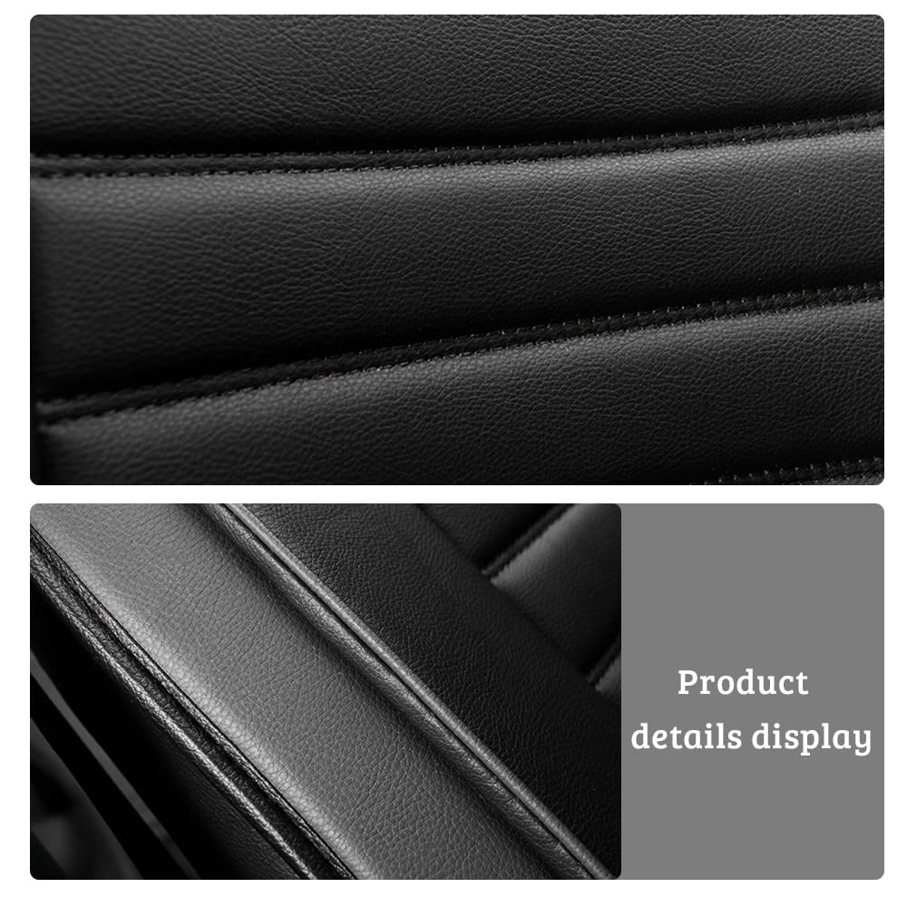 Coprisedili Auto Universale Per Ford Ranger Ranger Raptor 2001-2024 2025 2026, Copri Sedile Auto Pelle PU，Impermeabile，Traspirante, Regalo di Compleanno(Black)