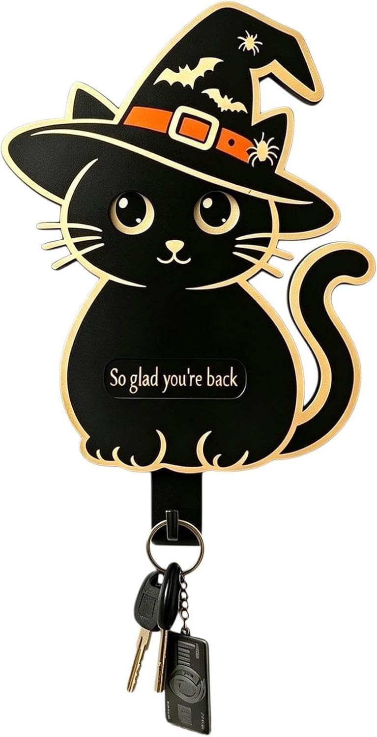 Cute Adhesive Wall Hooks, Doll Smile, 4 Pack