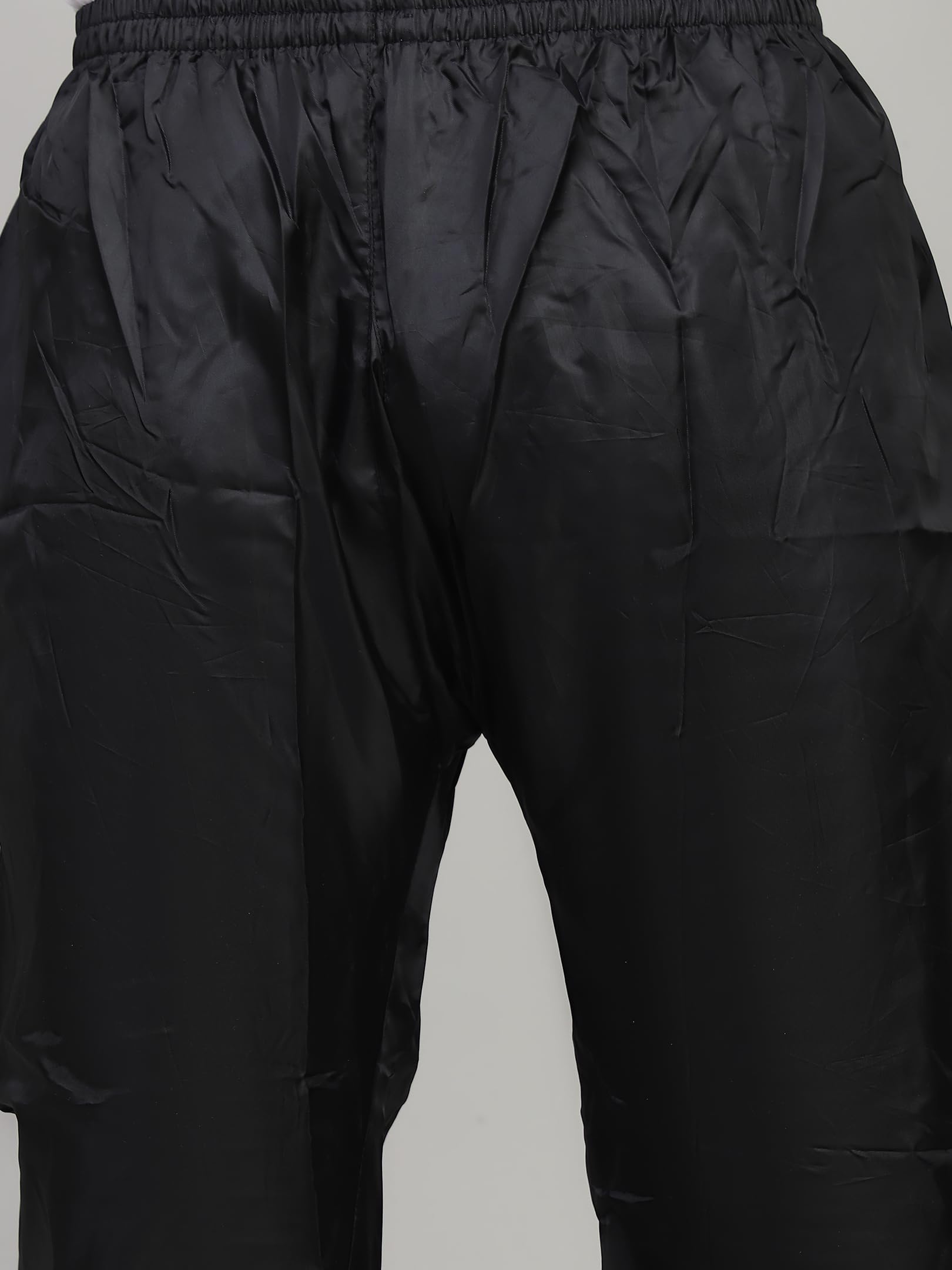 Shasmi Black Rain Coat for Men Waterproof Raincoat with Pants Polyester Double Layer Rain Coat For Men Bike Rain Suit Rain Jacket Suit Inner Mobile Pocket with Storage Bag (Rainy 174 Black-L) - Image 8 thumbnail