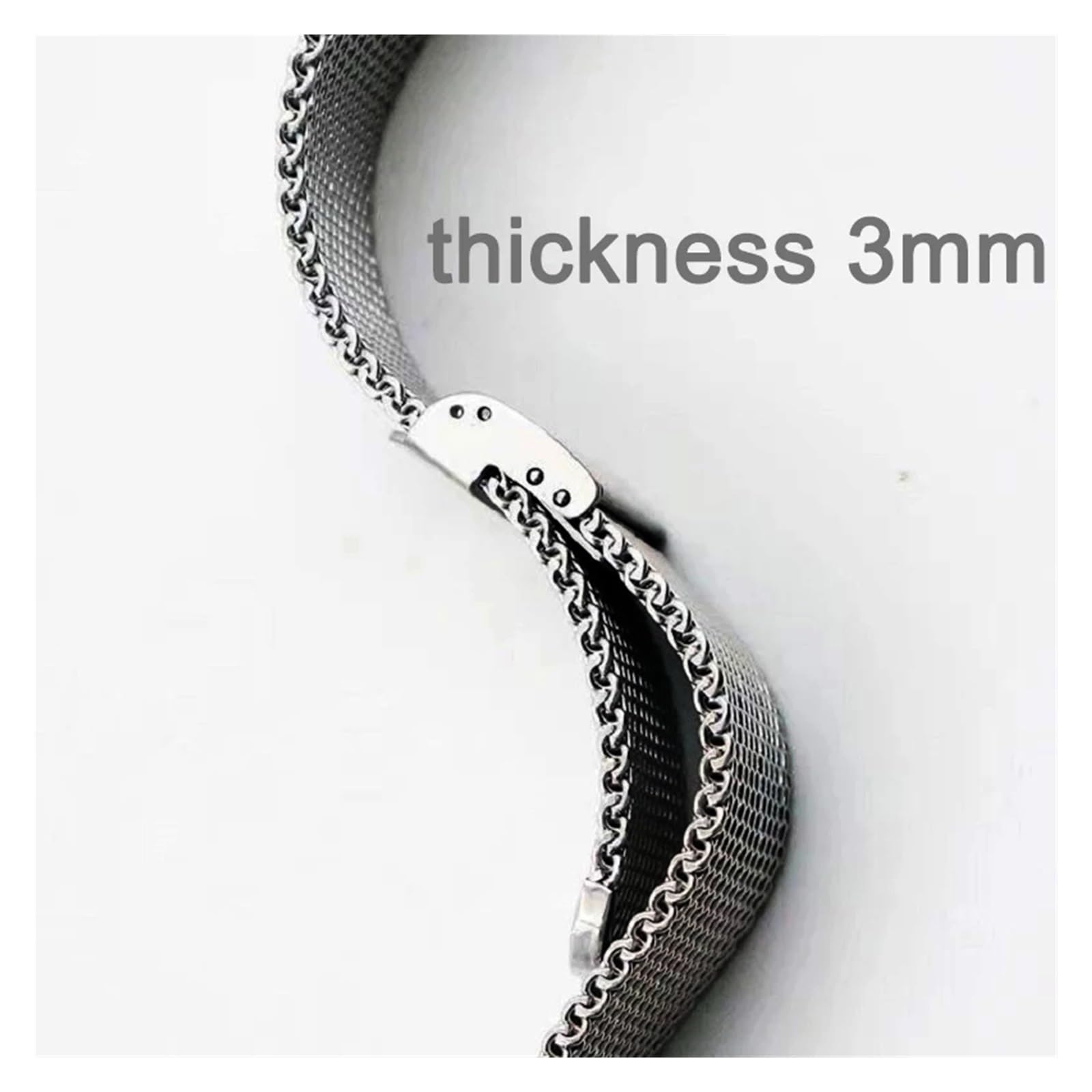 18mm 20mm 22mm 24mm universel milanais remplacement poignet ceinture Bracelet en acier inoxydable maille montre Bracelet bracelets de montre