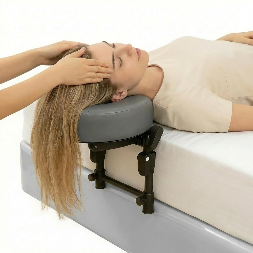 Massage Headrest for Bed - Adjustable Face Cradle -1