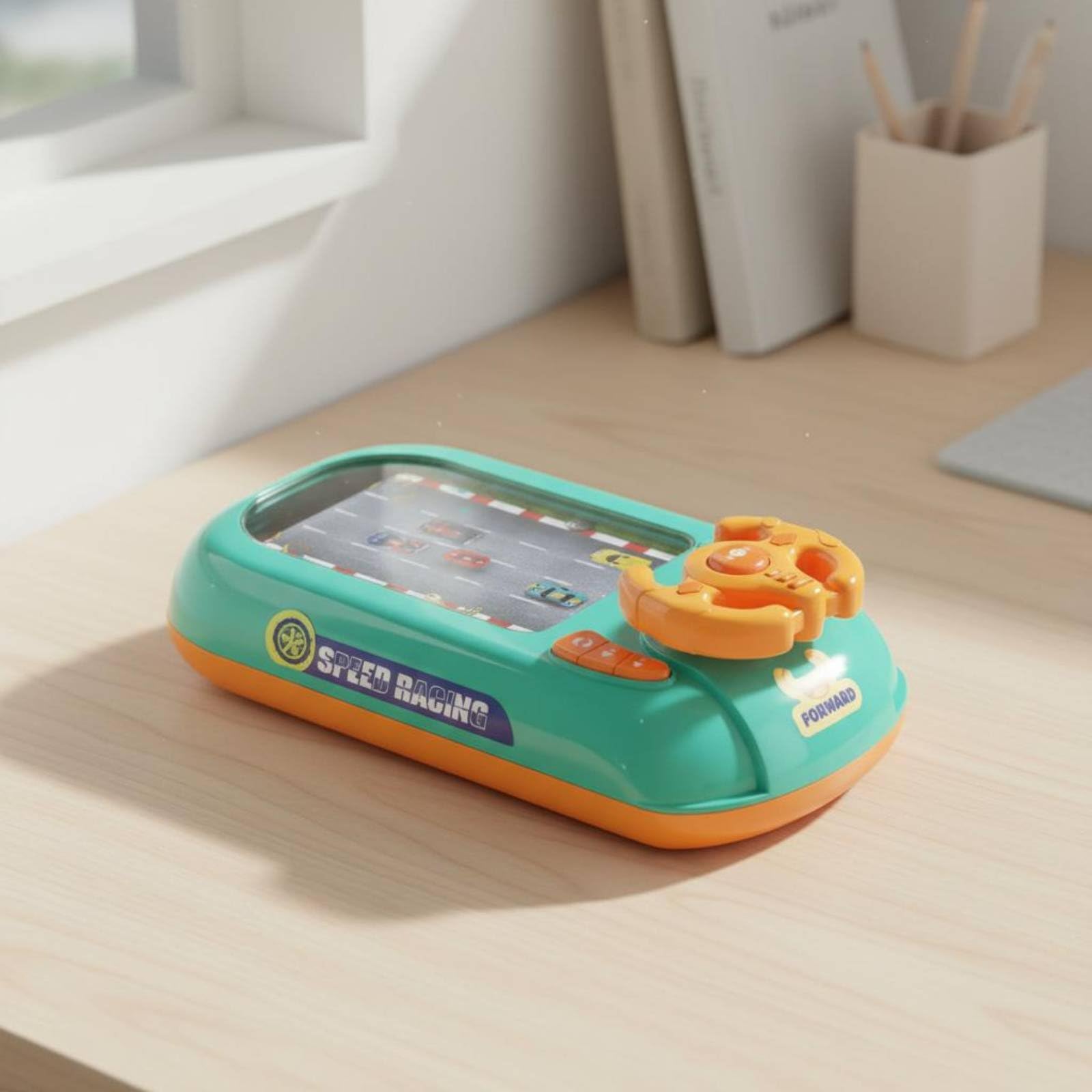 Simulatore Gioco Corsa Volante Interattivo Velocità Regolabile Suono Realistico Adatto per Educazione Giochi Familiari , Giallo , Upgrade Gara Recharge