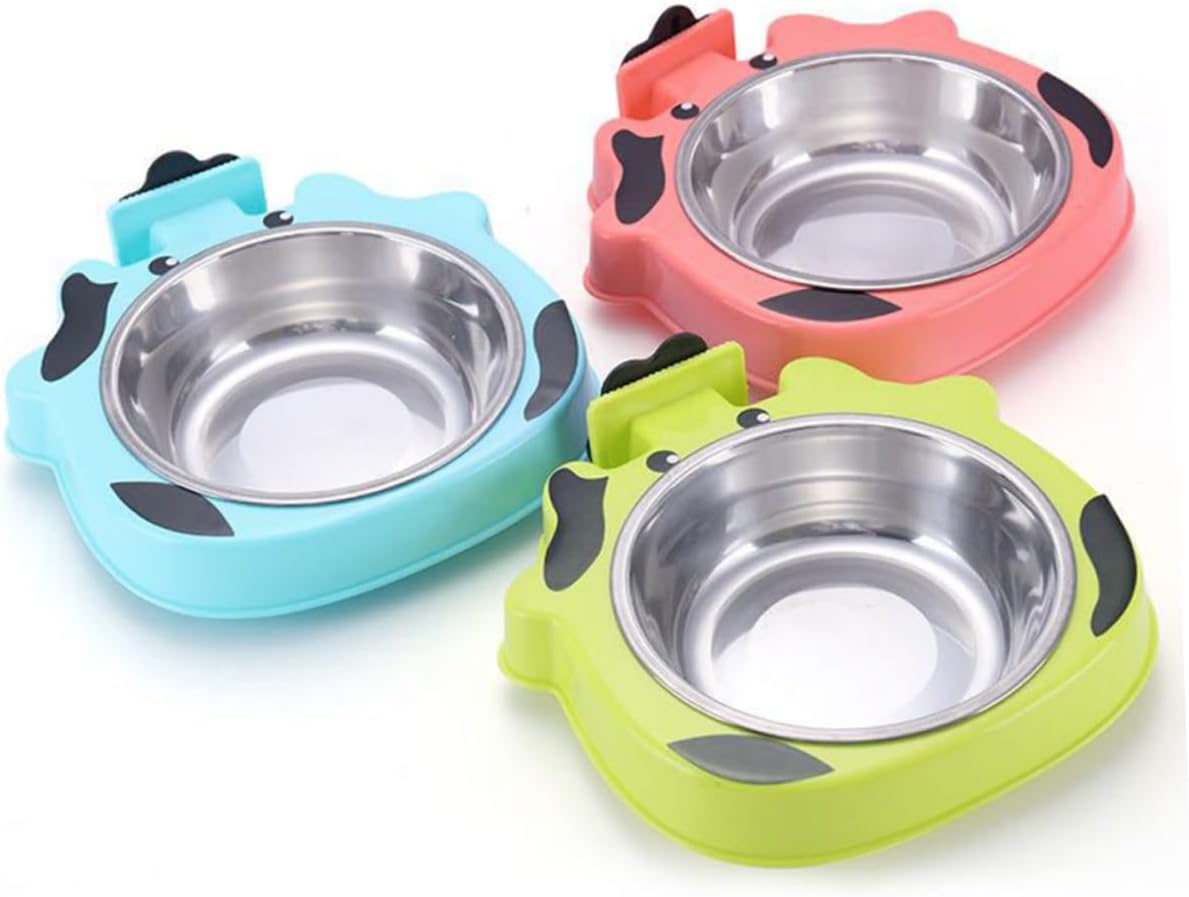 Didiseaon 3pcs Hanging Pet Bowl Water Dispenser for Dogs and Puppies and Non- Design Random Suitable for Food and Water Easy to Install