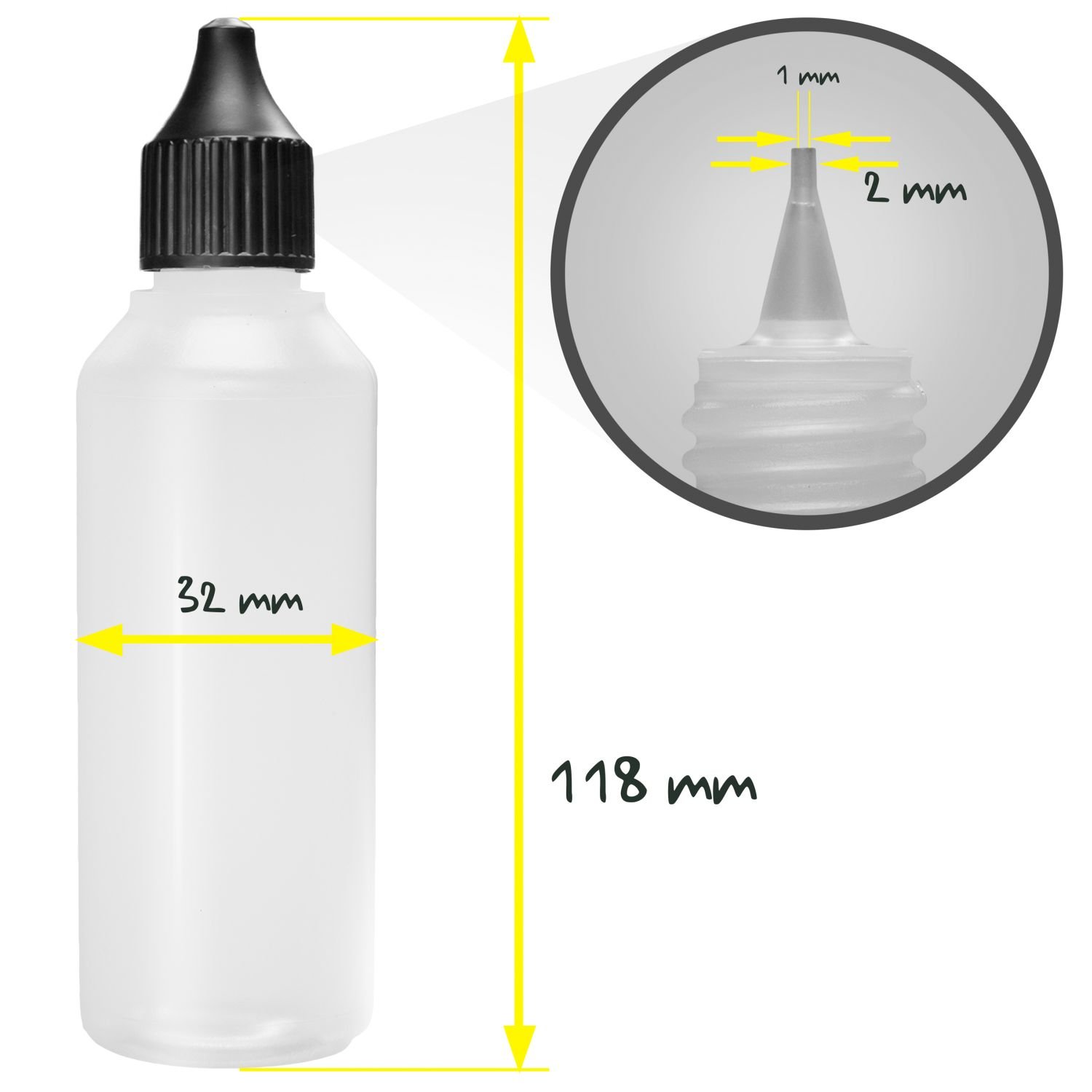 Chubby Gorilla Bottiglie di unicorno in plastica PET V3 Slim da 30 ml per liquidi, oli ed E