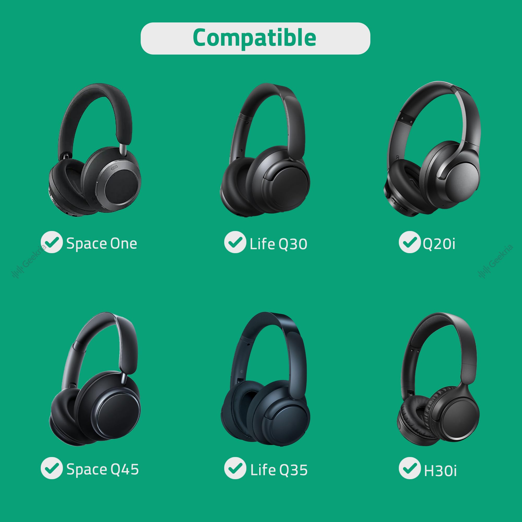 Geekria Audio Cable Compatible with Anker Soundcore Space One Pro