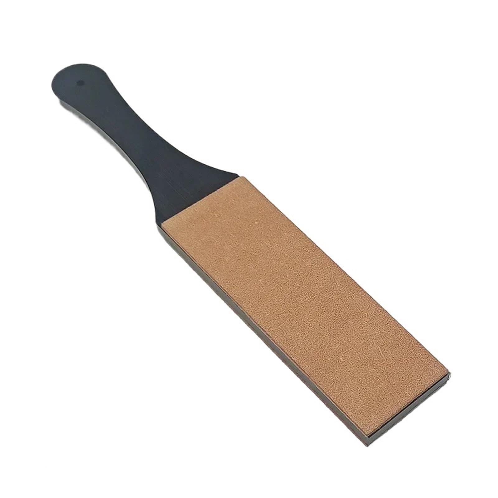 Cintura in cuoio per rasatura Rasoio a mano libera in vera pelle, coltello pieghevole, affilatura, cintura da barba, lucidatura della e pasta lucidante(35cm setA)