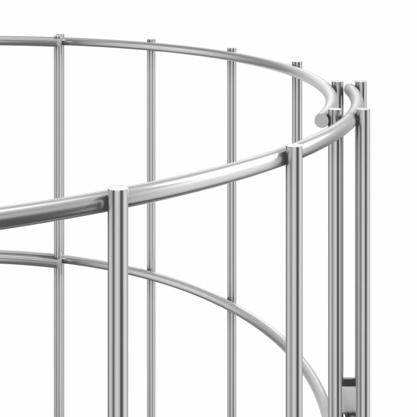 LAPOOH Arriate gaviones Circular 3 uds, Jardineras Exterior, Macetero Exterior, Arriate De Jardín, Jardinera Maceteros Hierbas, Acero galvanizado ?30x150 cm
