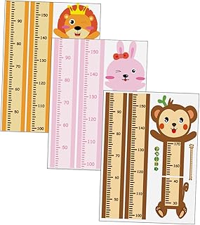 NUOBESTY 3 Conjuntos De Adesivos De Altura Infantil Adesivos De Desenhos Animados Adesivos Infantis Decoração De Quarto Infantil Gráfico De Crescimento Infantil Gráfico De Crescimento