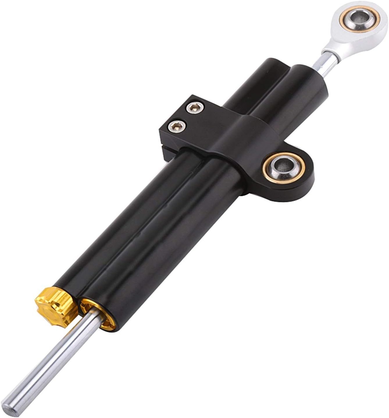 Motorcycle CNC Adjustable Steering Damper Stabilizer For Motorcycle(Black)