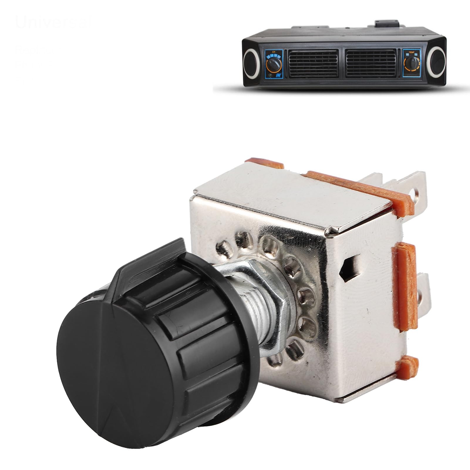 Fockety Interruttore rotativo del Ventilatore dell'Aria condizionata AC a 3 velocità, Interruttore del Motore della Ventola dell'interruttore della Ventola dell'auto per manopola di plastica Rotante