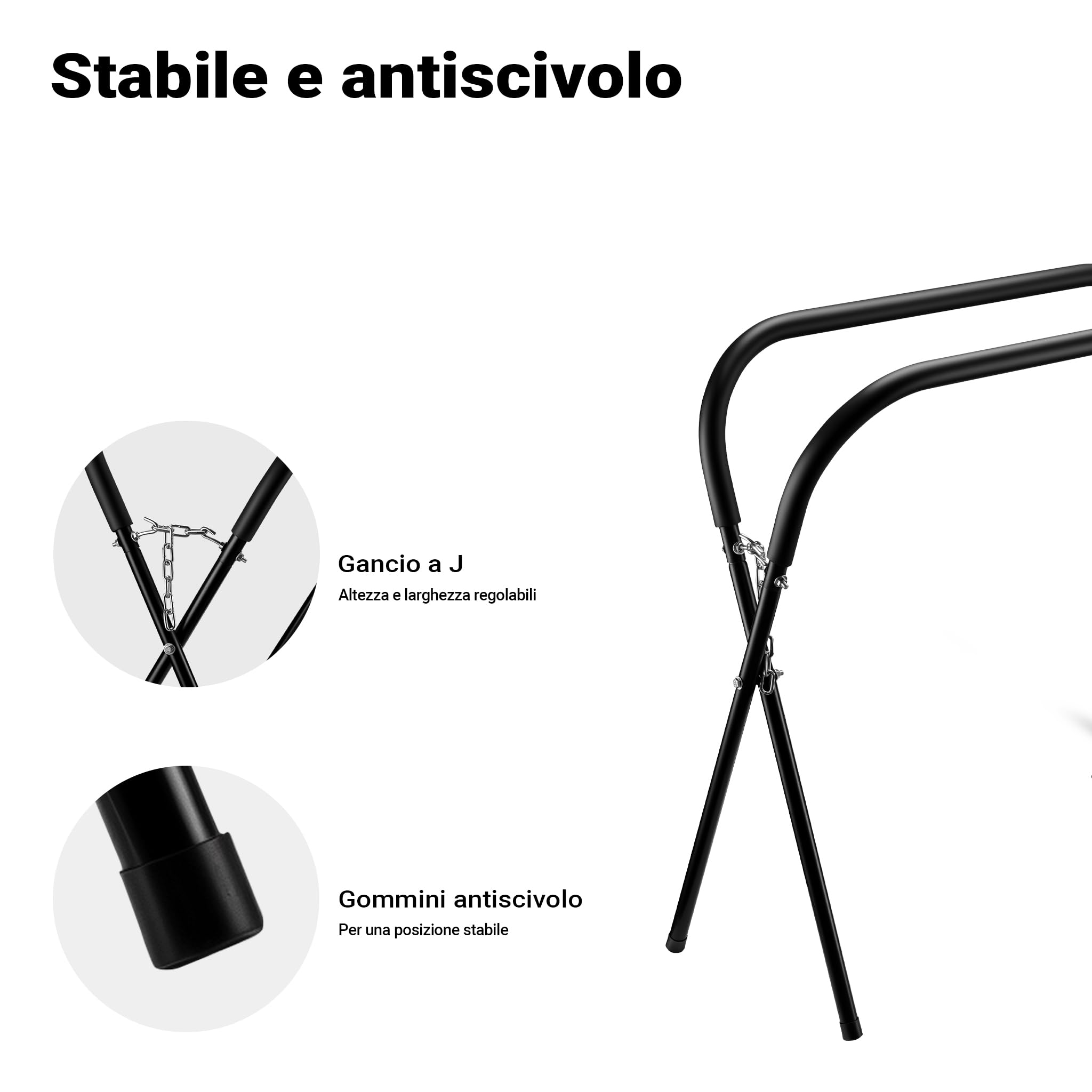 Wiltec Cavalletto Pieghevole per verniciatura Fino a 220 kg, Robusto cavalletto in Acciaio, Regolabile in Altezza, Supporto di Montaggio per verniciatura Auto