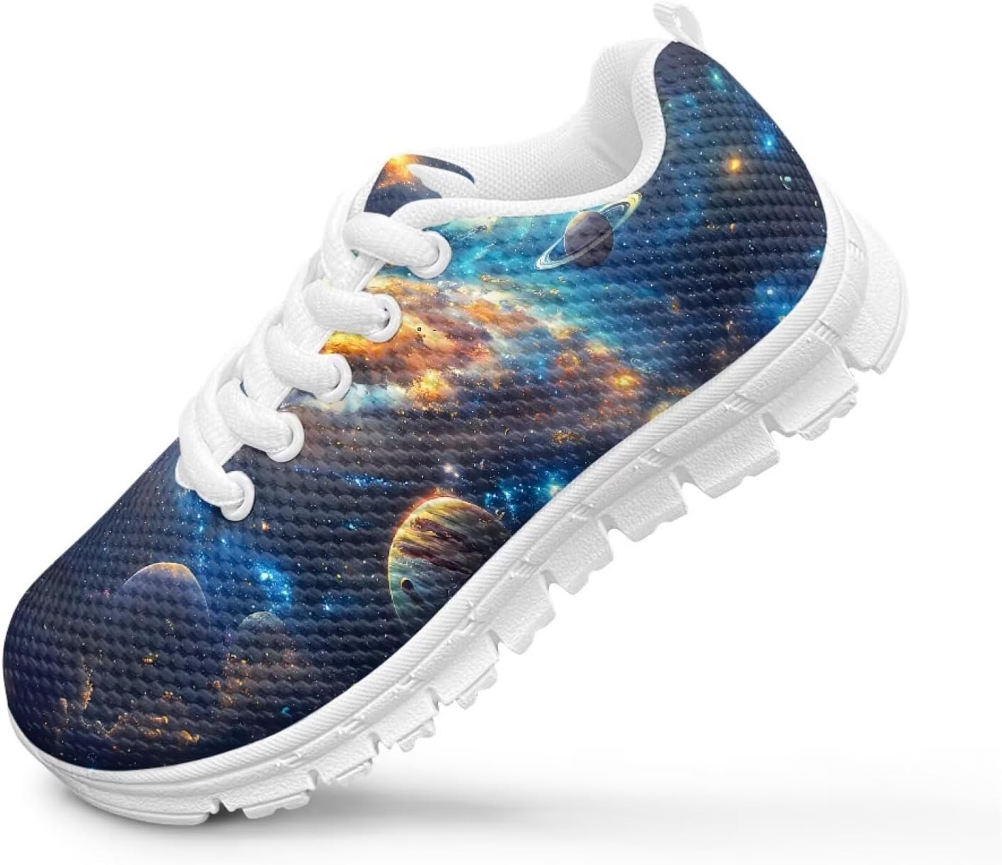 Funnydude Cool Print Boys Tennis Shoes Breathable Mesh Lightweight Sneakers for School