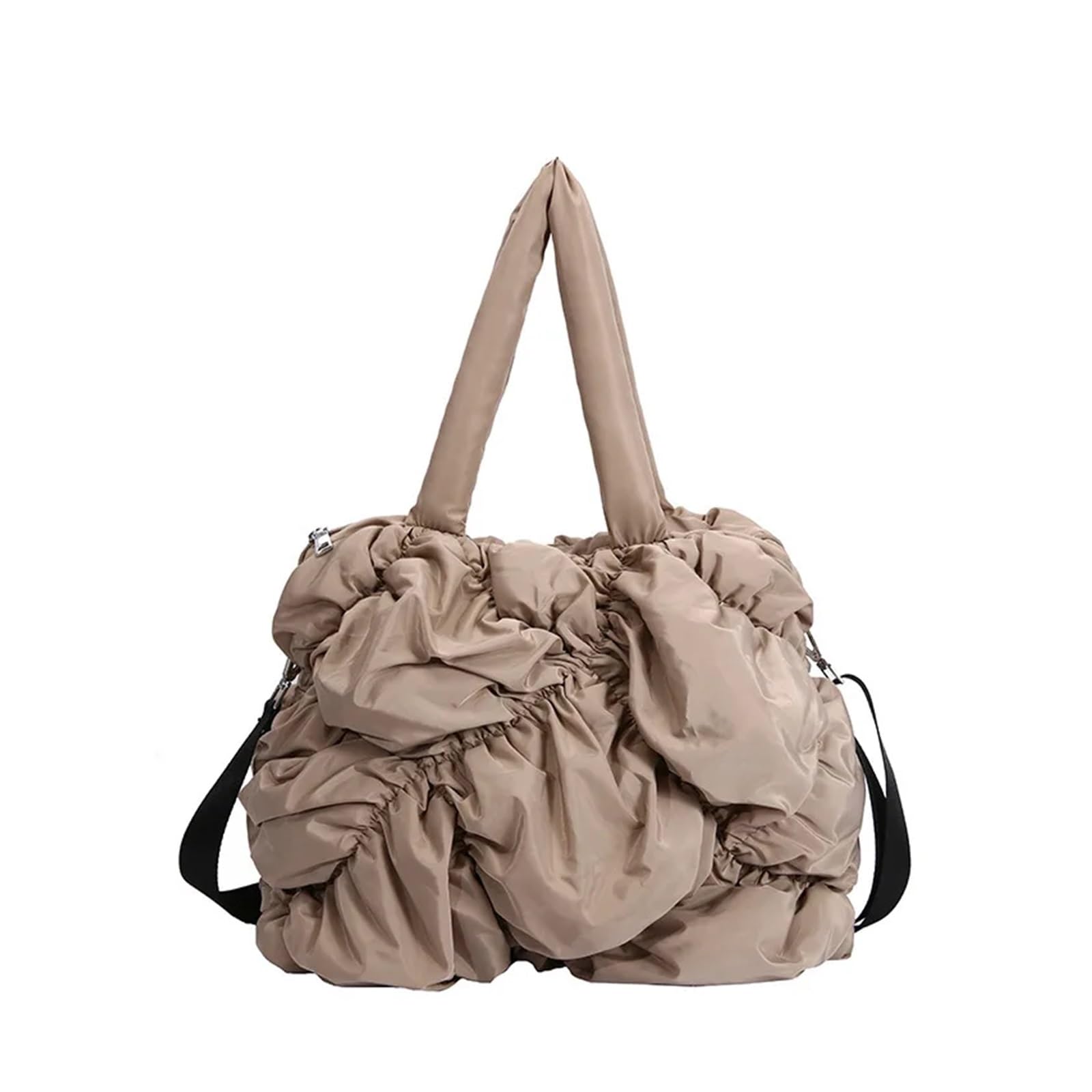 Puffer Tasche Damen Blase Unten Baumwolle Tasche Weibliche Falten Nylon Schulter Umhängetasche for Frauen Große Kapazität Achsel Taschen