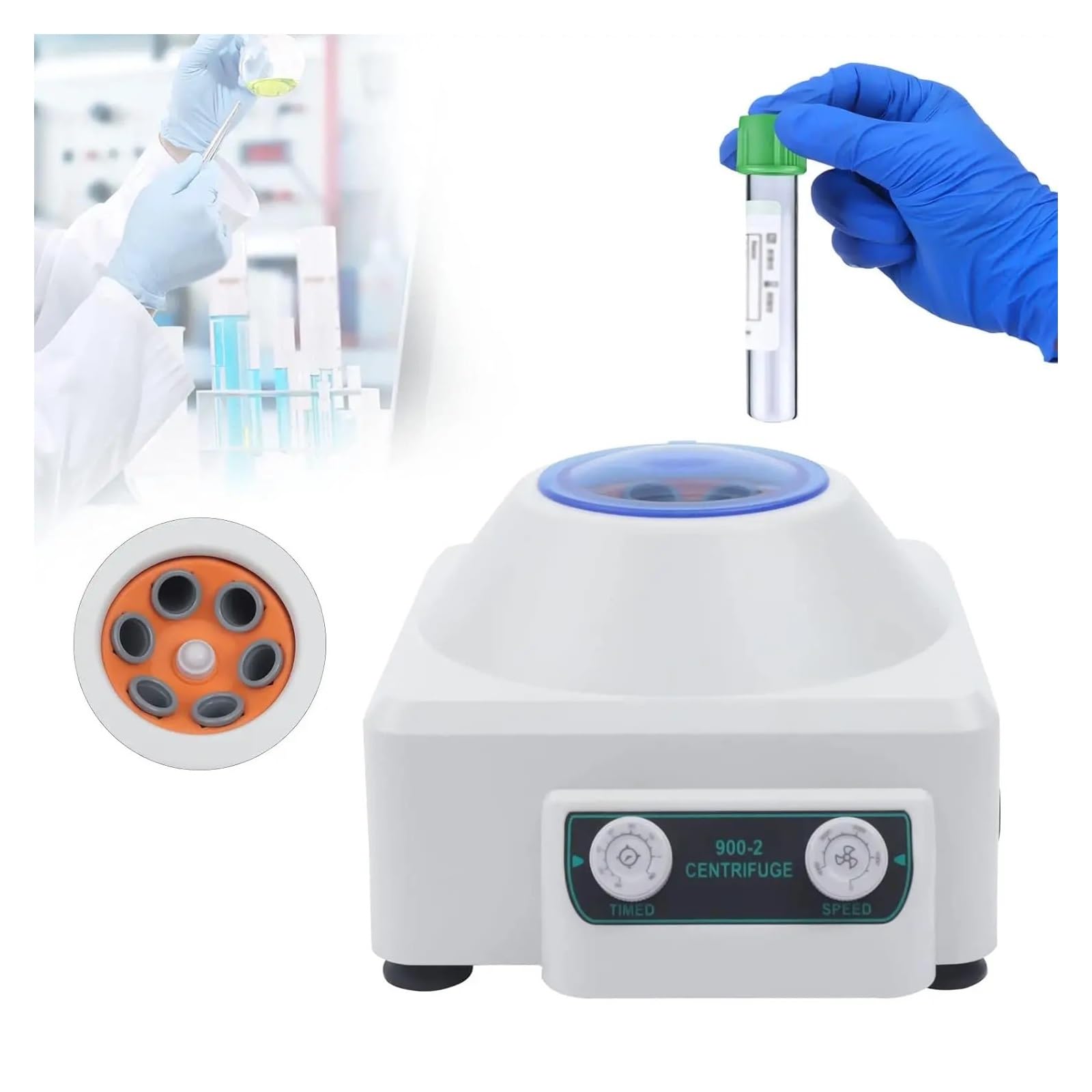 Centrífuga de mesa, Máquina Centrífuga Eléctrica, Centrífugas De Sobremesa 4000 Rpm, 30 W, Capacidad For Seis Tubos 0,004 Gal Cada Uno For Laboratorio