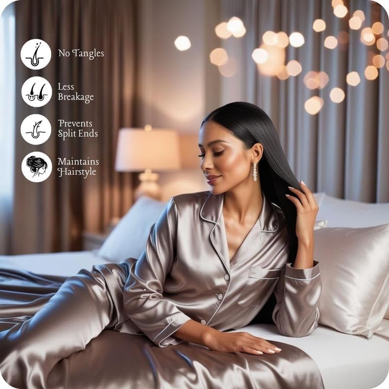 Image of Day Care-Luxury Satin Flat King Size (92x106 Inchs) Bedsheet|Ultra Soft Silky Smooth Touch|Breathable, Lightweight & Skin Friendly|Wrinkle Resistant|Midnight Black