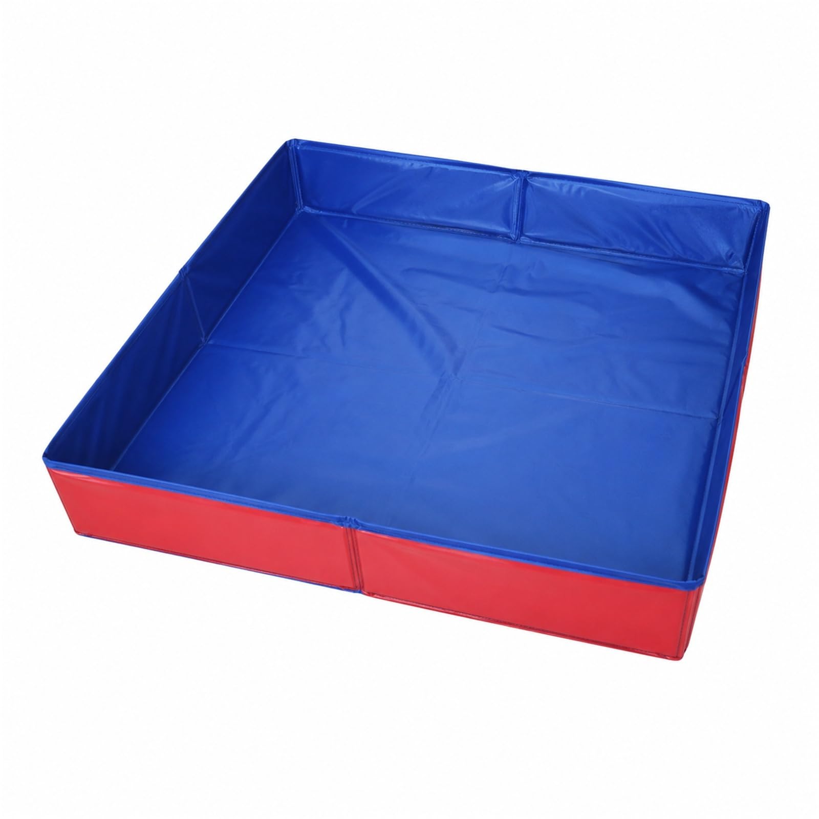 Foldable Dog Pool 50x50x10cm Small Paddling Pool For Pets, Anti-Slip Bathing Tub For Puppies And Small Dogs, Outdoor Use In Home Yard Garden(Red)