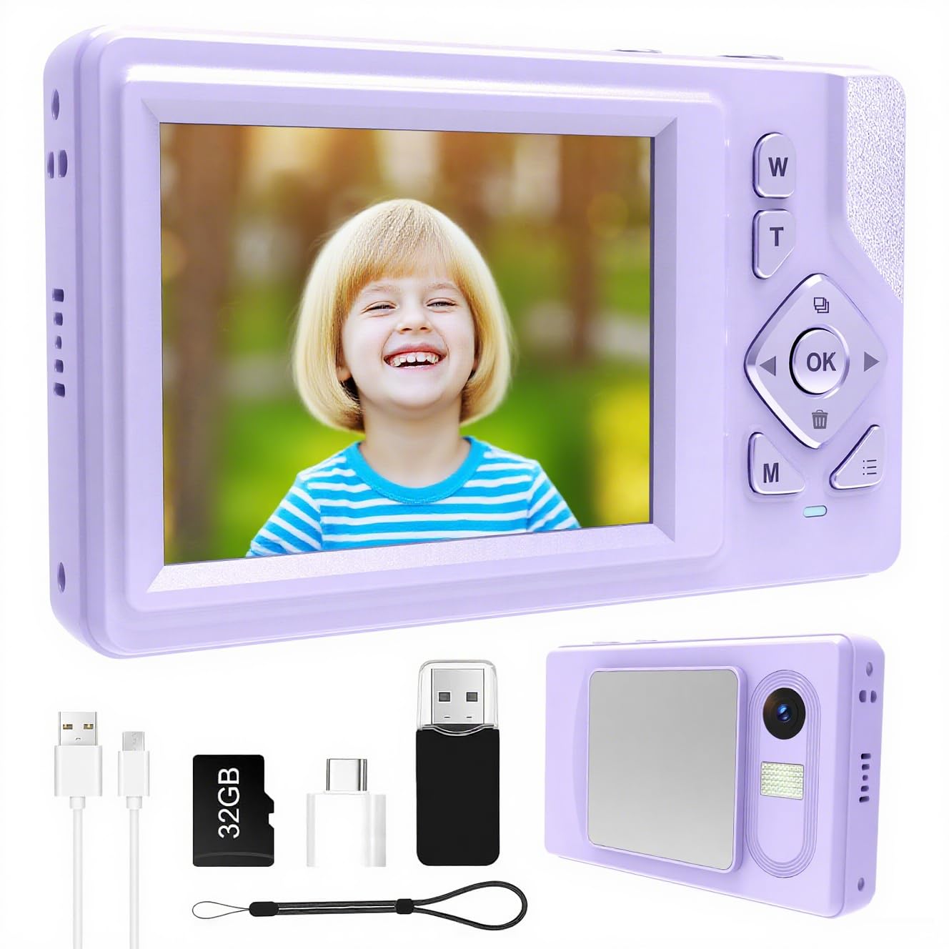Digital Camera - 48MP, FHD 1080P, 18X Dig Zoom, Anti-Shake, 2.83" LCD, 32GB Card. Vlog Camera, Portable for Travel. Compact Point-and-Shoot for Kids, Teens, Students, Beginners (Purple)-image-17