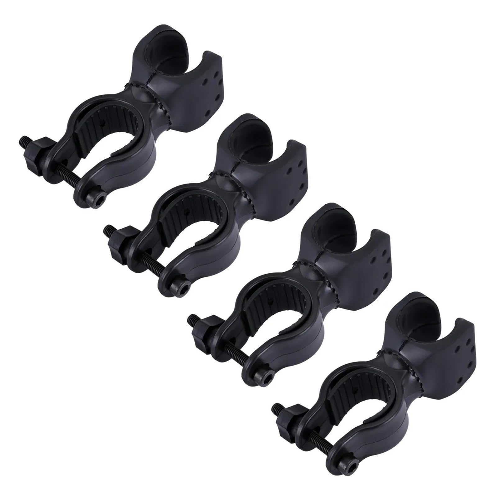 WVYHLAMRC 4Pcs Adjustable Flashlight Mount for Bicycle Handlebar No Tools Required Night Riding Lamp Clip Flashlight Clamp