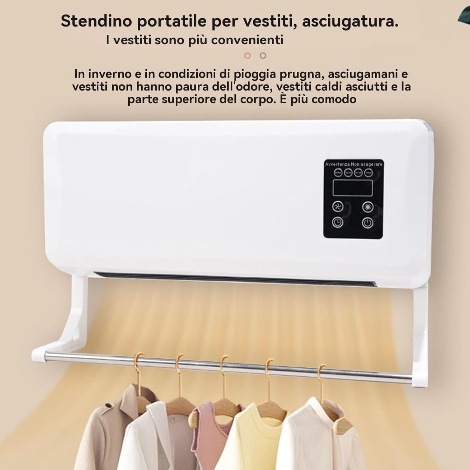 Condizionatore E Riscaldatore Split, Raffrescatore Da Parete, Condizionatore Inverter Da Parete A Installazione Rapida Senza Unità Esterna,con Funzione Di Riscaldamento, Senza Tubo Di Scarico