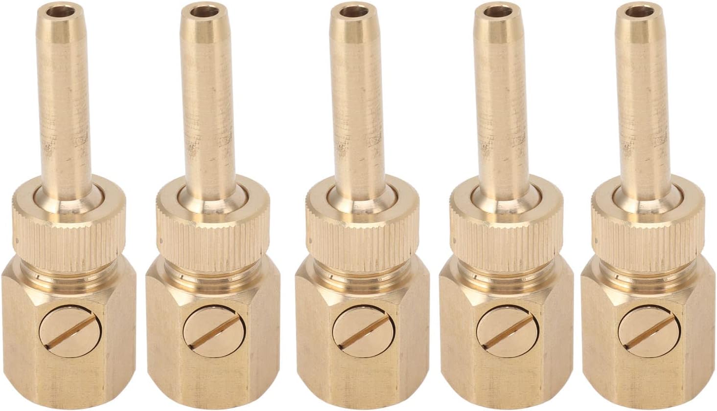 Nozzle,Brass Pond Water Spray,5PCS Brass Fountain Nozzle Fountain Water Spray Sprinkler Head Swimming Pool Deck Jet Nozzle Direct Injection G1/2in Inner Thread Fountain