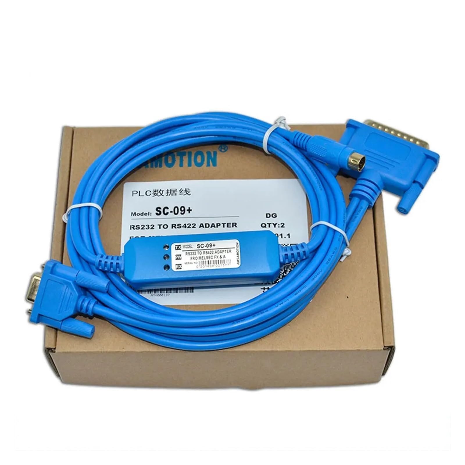 Adaptateur de câble isolé SC-09 RS232 à RS485 for Melsec, Compatible avec Mits ~ bishi FX A PLC, câble FX0 FX0S FX1S FX0N FX1N FX2N (Color : Economic 2m, Size : Other)