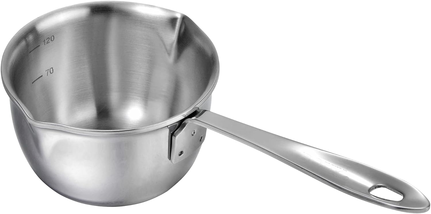 BOHK 120 ml Tiny Triply Stainless Steel Saucepan Mini Butter Warmer Pot
