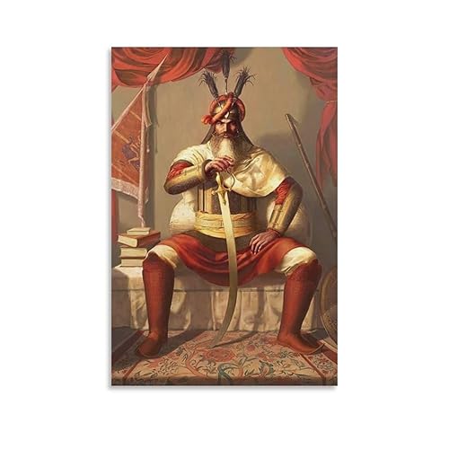 MIXTHING Beautiful Painting of Hari Singh Nalwa Posters Wall Art Painting Canvas Gift Living Room Prints Bedroom Decor Poster Artworks 08x12inch(20x30cm)