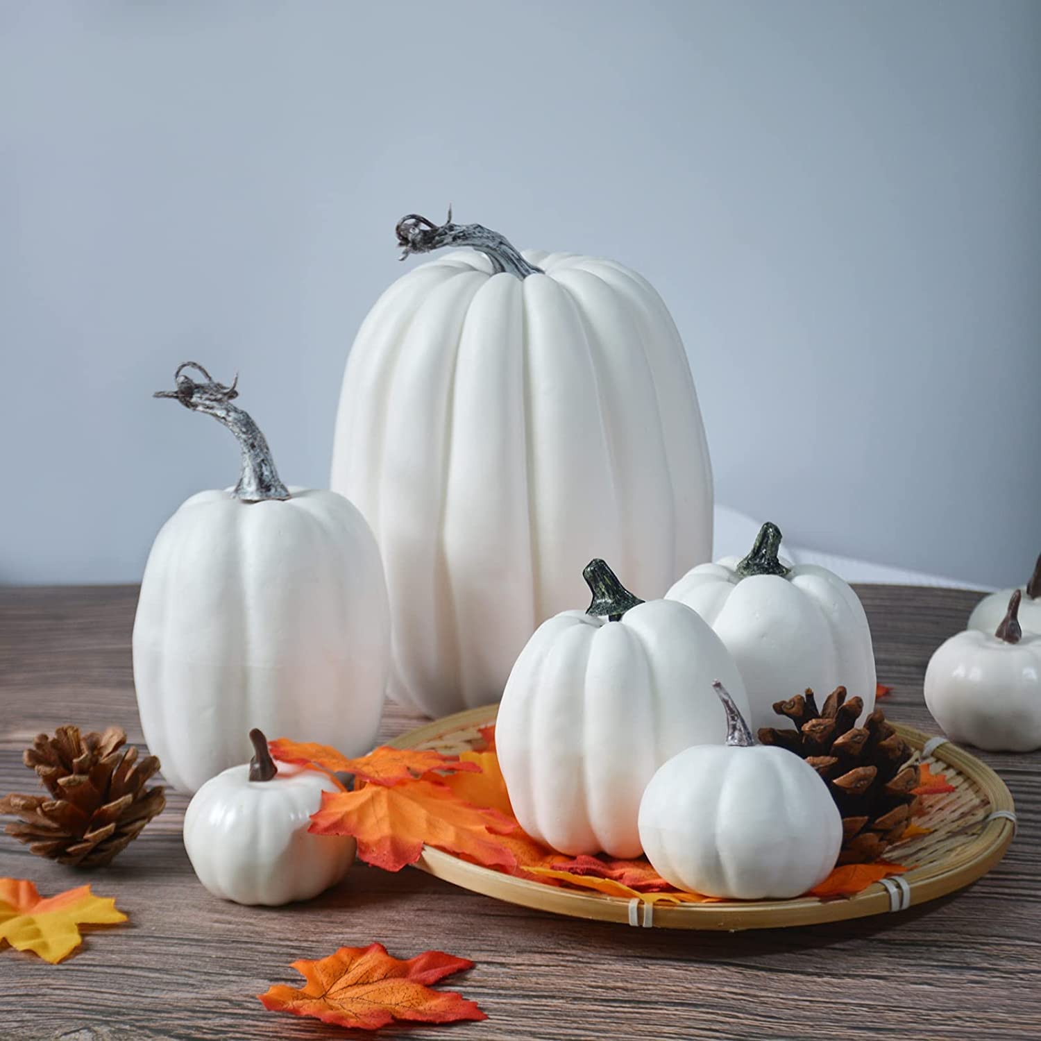 Thuro Künstliche Kürbisse 14-teilig - Halloween & Herbstdeko Set