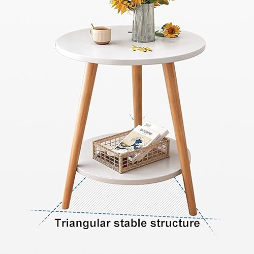 Miniatura 3 de Mesa auxiliar redonda pequeña para espacios pequeños, mesa auxiliar redonda, mesa auxiliar moderna de mediados de siglo, mesa auxiliar redonda de 2