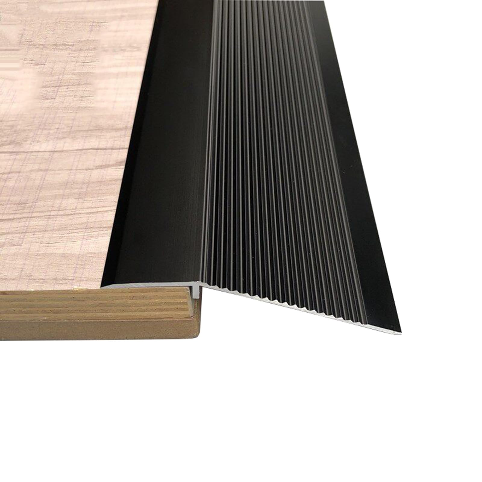 Barre de seuil 10 cm aluminium noir pour rattrapage niveau 5 cm