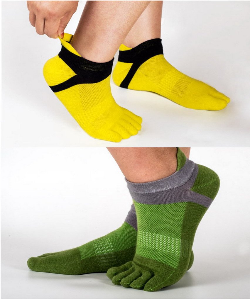 Chaussettes à orteils pour hommes, chaussettes de sport légères, respirantes, à séchage rapide, 6 paires