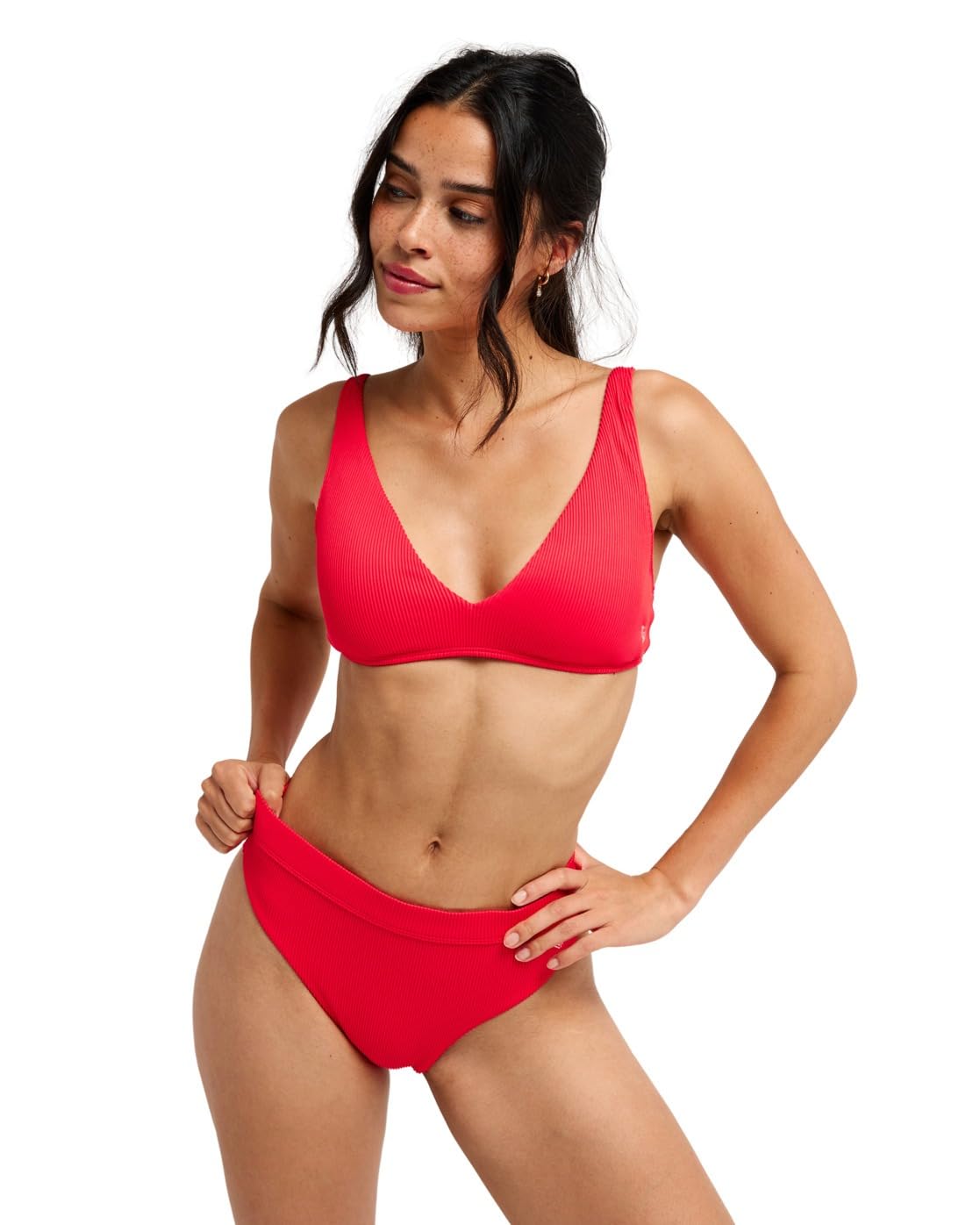Bragas de bikini Roxy cómodas de tiro medio que no se mueven al nadar 6