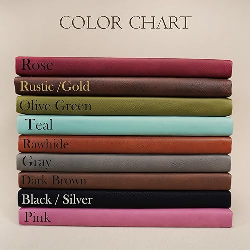 Miniatura 4 de Daphne's Curations Diario de flores de nacimiento de colores, cuaderno personalizado de cuero vegano con nombre, regalo de 112 páginas rayadas