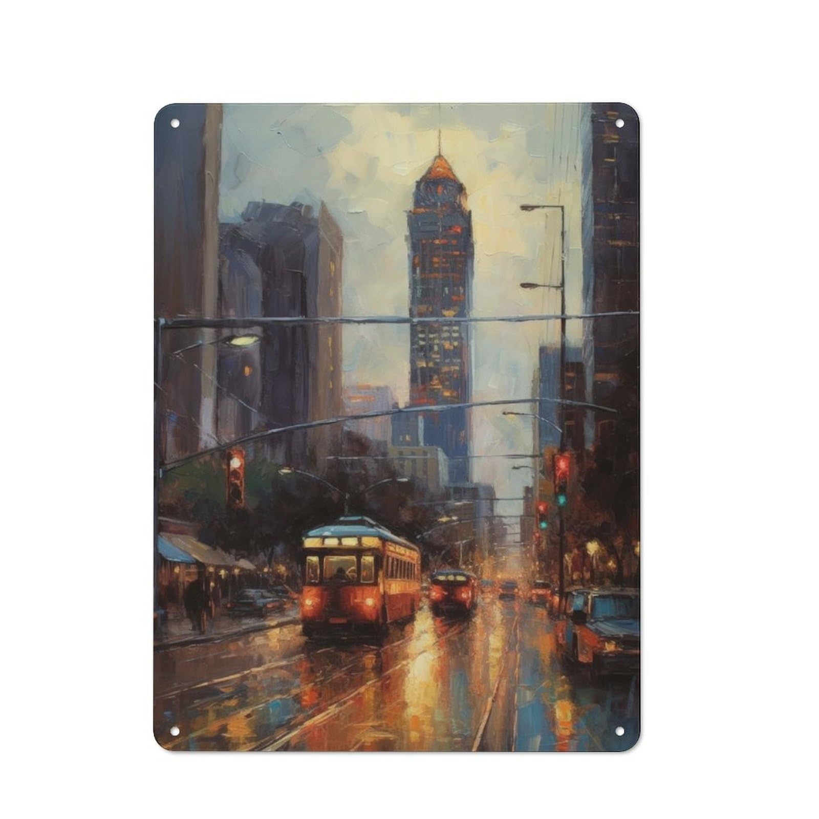 Junmoney Atlanta Art Usa Tin Sign 40X30cm With For Workshop Wall, Retro Decor, For Vintage Wall Decor Fans, For Garage And Workshop Walls