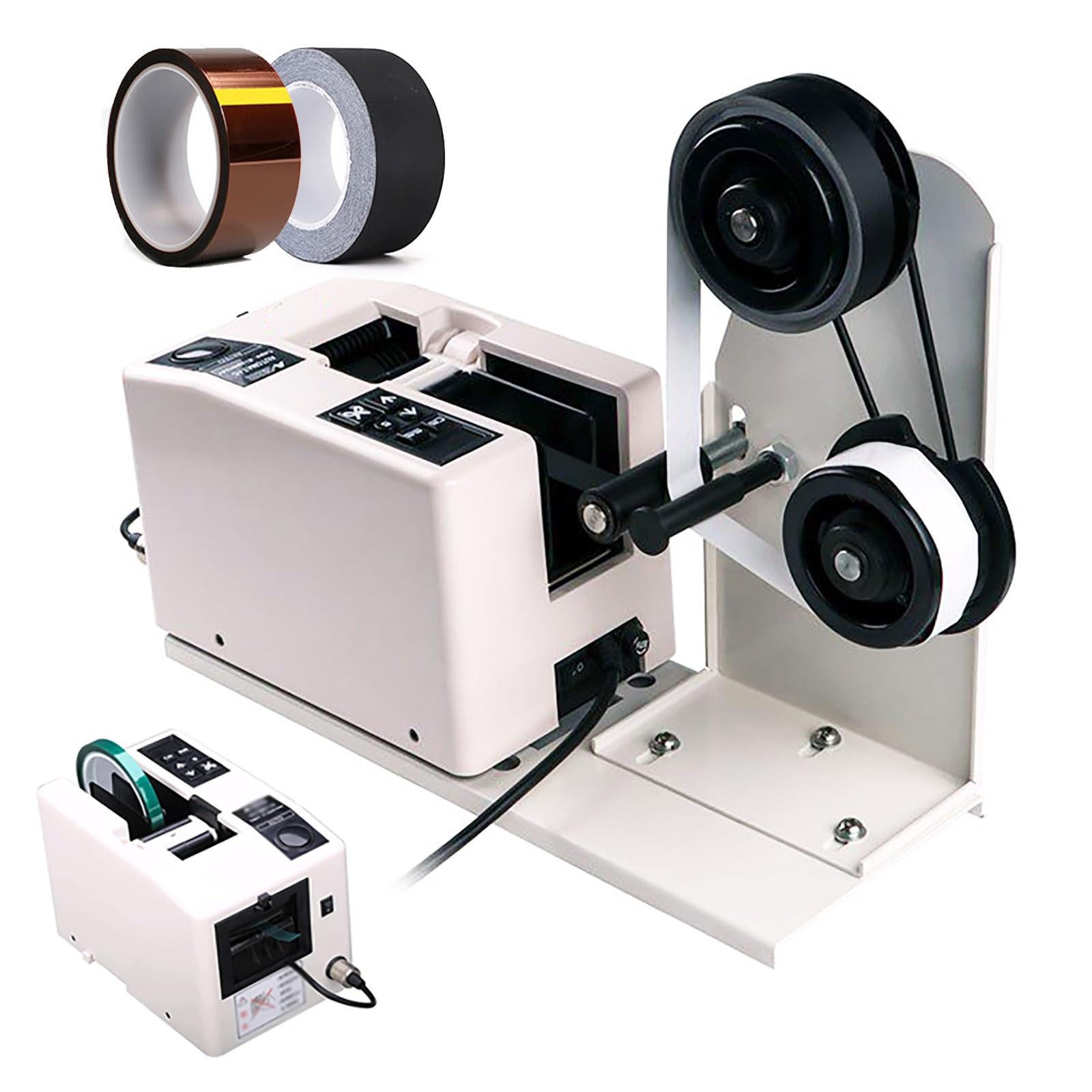 Distributore automatico di nastro adesivo, nastratrice elettrica regolabile con display digitale a LED, larghezza 7-55 mm, spelanastro, macchina per il taglio e l'imballaggio di nastri