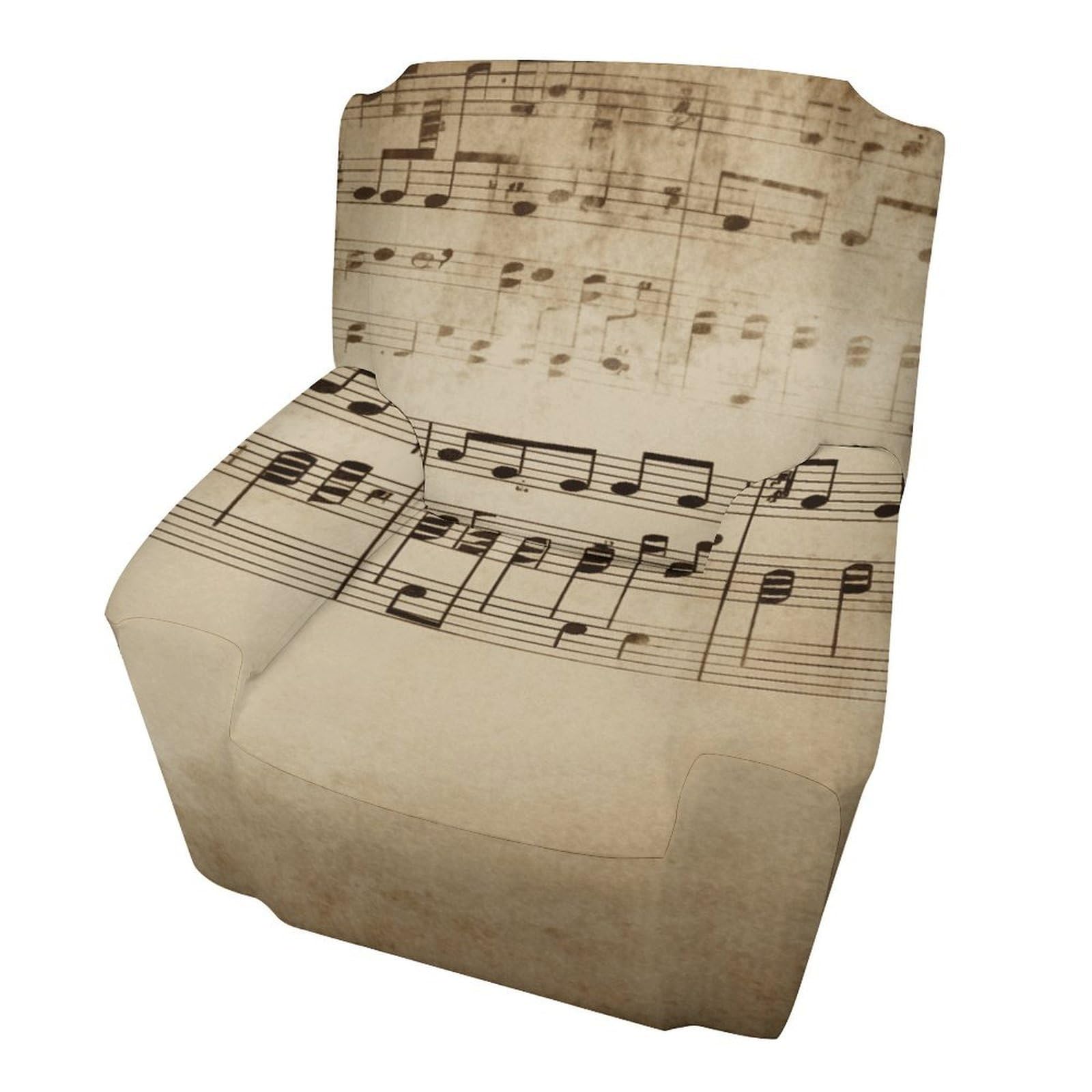 Fekiloot Style Music Notes On Old Paper Couch Cover Sofa Cover Sofa Slipcover