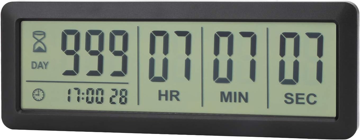 AIMILAR Digital Countdown Days Timer - AY4053-Black Upgraded Big 999 Days Count Down Clock for Vacation Retirement Wedding
