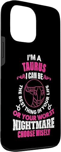 Miniatura 3 de Funda gráfica para iPhone 13 Pro Max con signo zodiacal divertido soy un tauro
