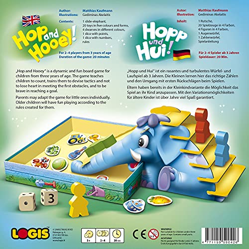 Das Brettspiele HOPP und HUI ! I Spielen und Lernen Für Kinder, Lernspiel Für 2 bis 4 Spieler ab 3 Jahren I Das Spiel… – Bild 3