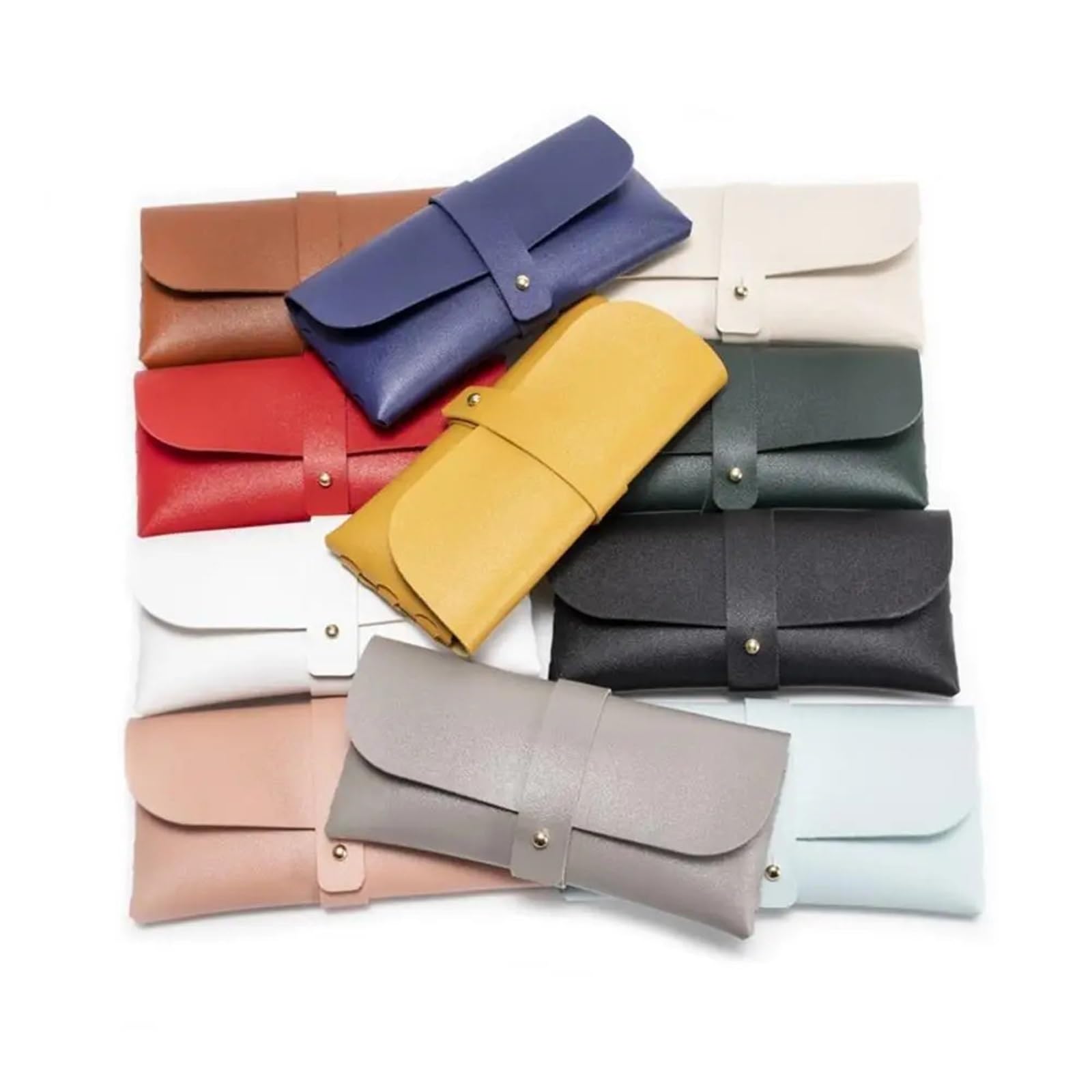 2 pezzi in morbida pelle borsa for occhiali custodia protettiva for donna uomo da sole portatili scatole accessori for Per Occhiali