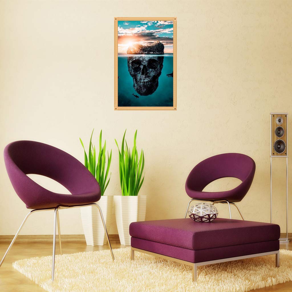 Fai Da Te 5D Diamond Painting Kit Completo Teschio Donna Pittura Diamante Kit per Adulti e Bambini, Ricamo Strass Diamante Arte, Arte Artigianato per Casa e Pareti Decorazione Round Drill40x50cm