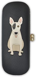 ハードシェル眼鏡ケースPUレザープロテクターサングラスケース(ブルテリア), グレー, One Size