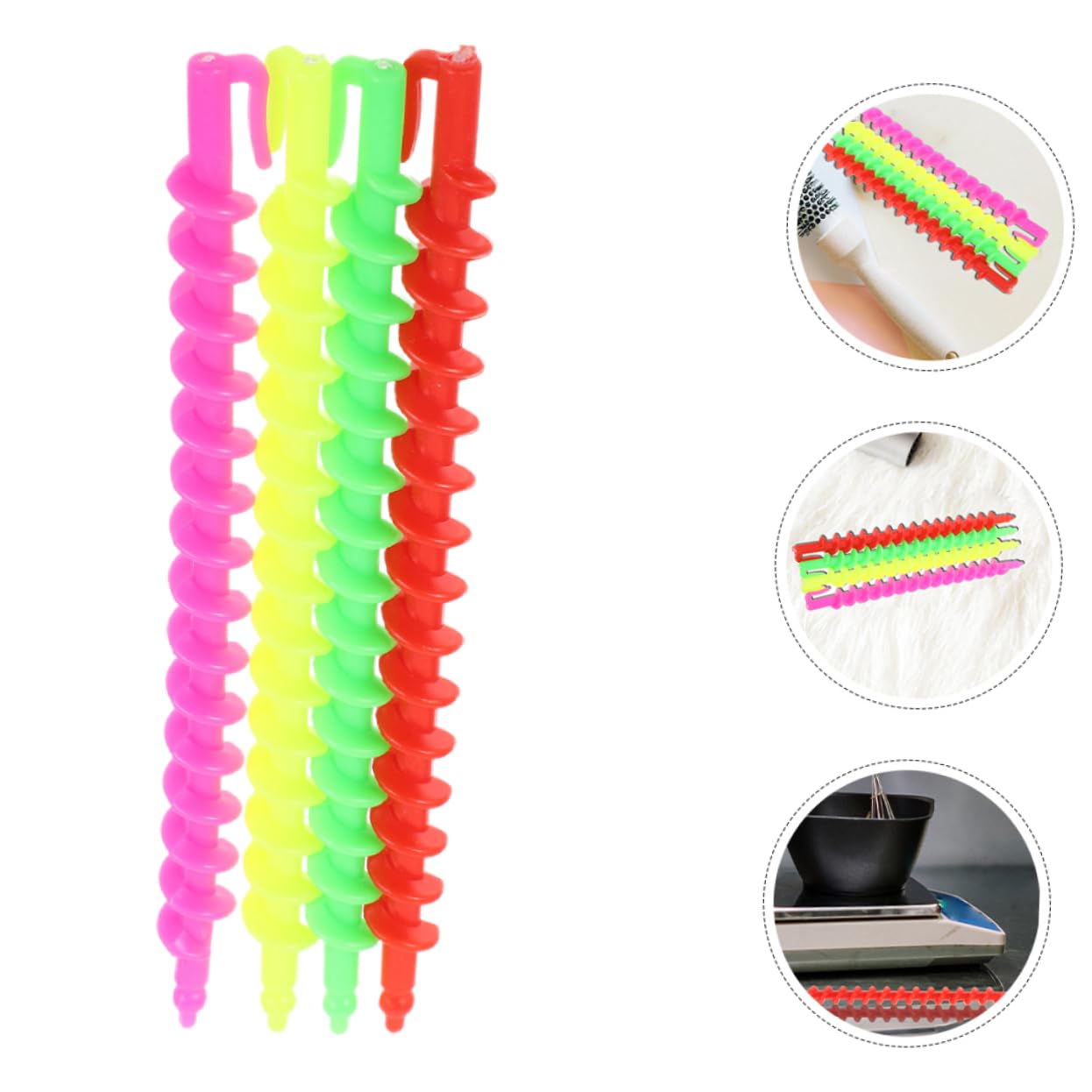 FOMIYES 5 Set Di Bigodini in Plastica Per Permanente Per Donne A Spirale Eccellenti Prestazioni Facili Da Usare Per Volume E Fascino Portatili Per Occasioni Speciali 26 Pezzi*5