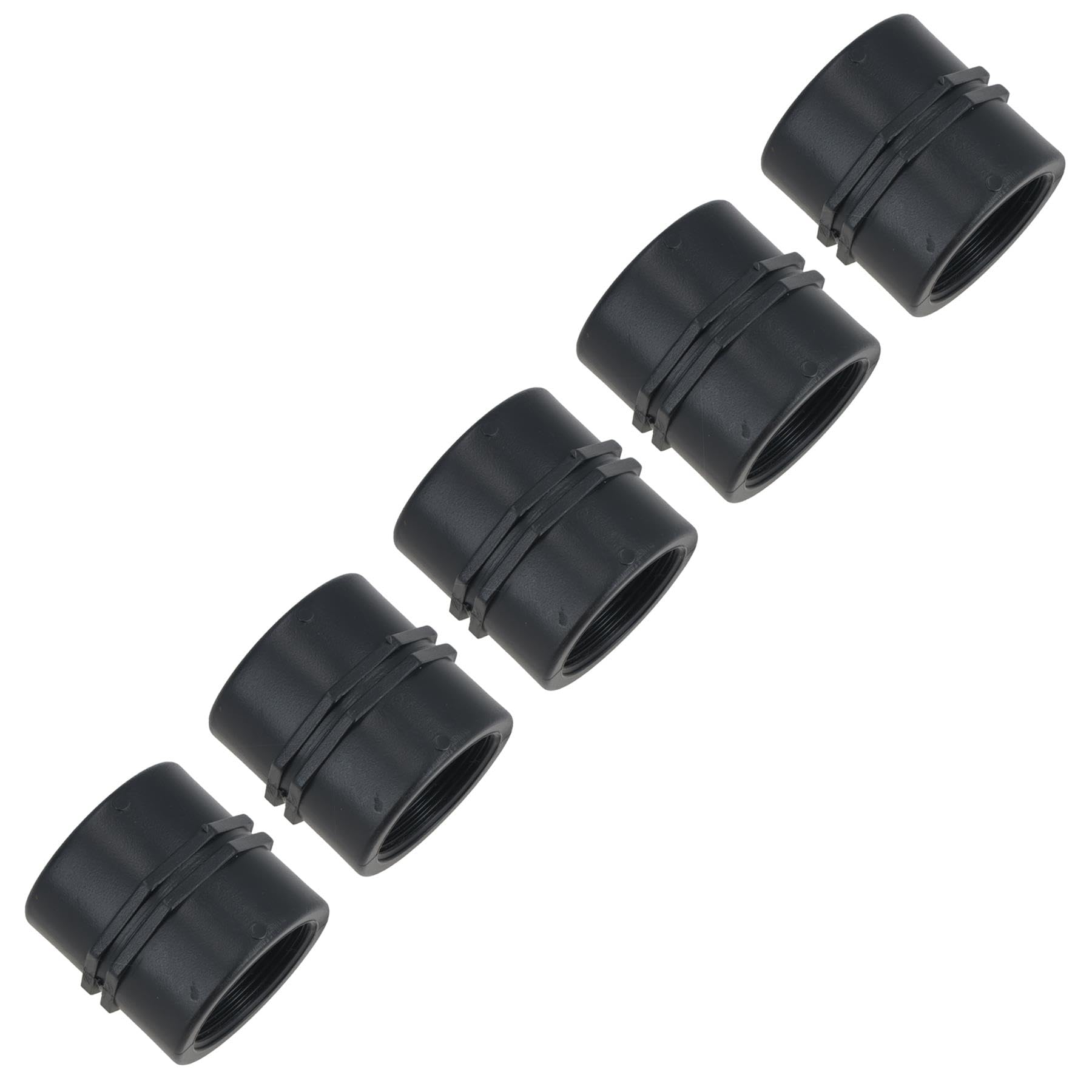 Polypropylene PP Female Threaded Pipe Fitting Sockets 1-1/2in – 1-1/2in BSP 5pc