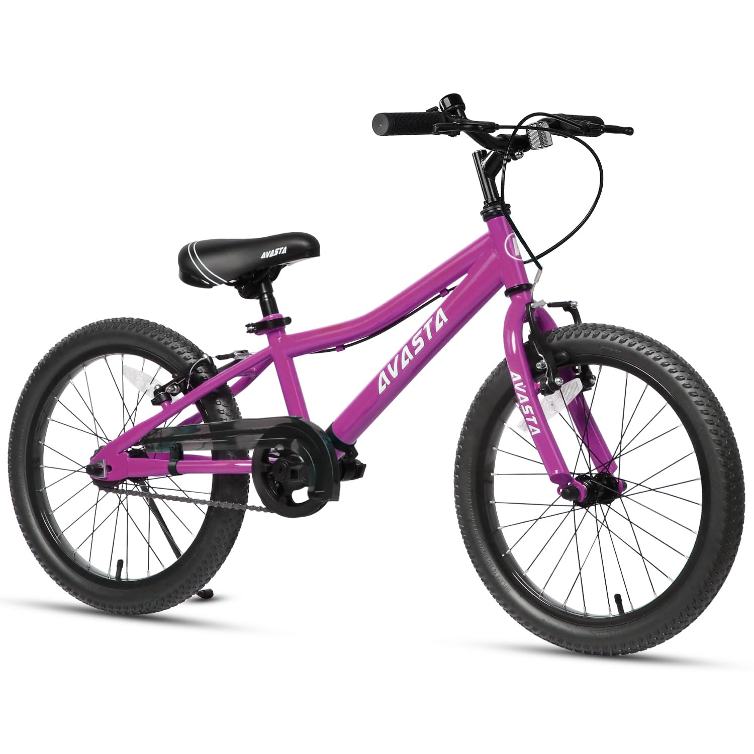 AVASTA Bilbo 18 20 pollici bicicletta da bambino per 5-10 anni ragazzi ragazze con cavalletto e doppio freno a mano campana sedile regolabile, diversi