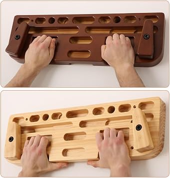 ACAGALA Climbing Grip Trainer Hangboard Rock Climbing Wall Climbing Grips Fingerboard for Effective Strength Training Smooth Surface with Detachable Pinch Hold