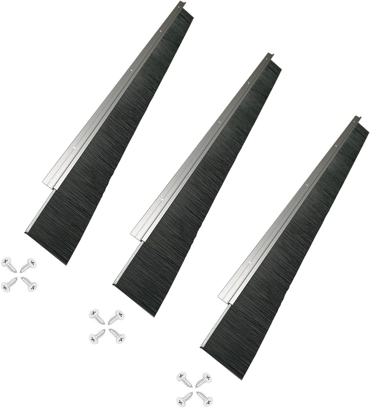 Burletes de puerta de aluminio anodizado y cerdas de PP de alta resistencia