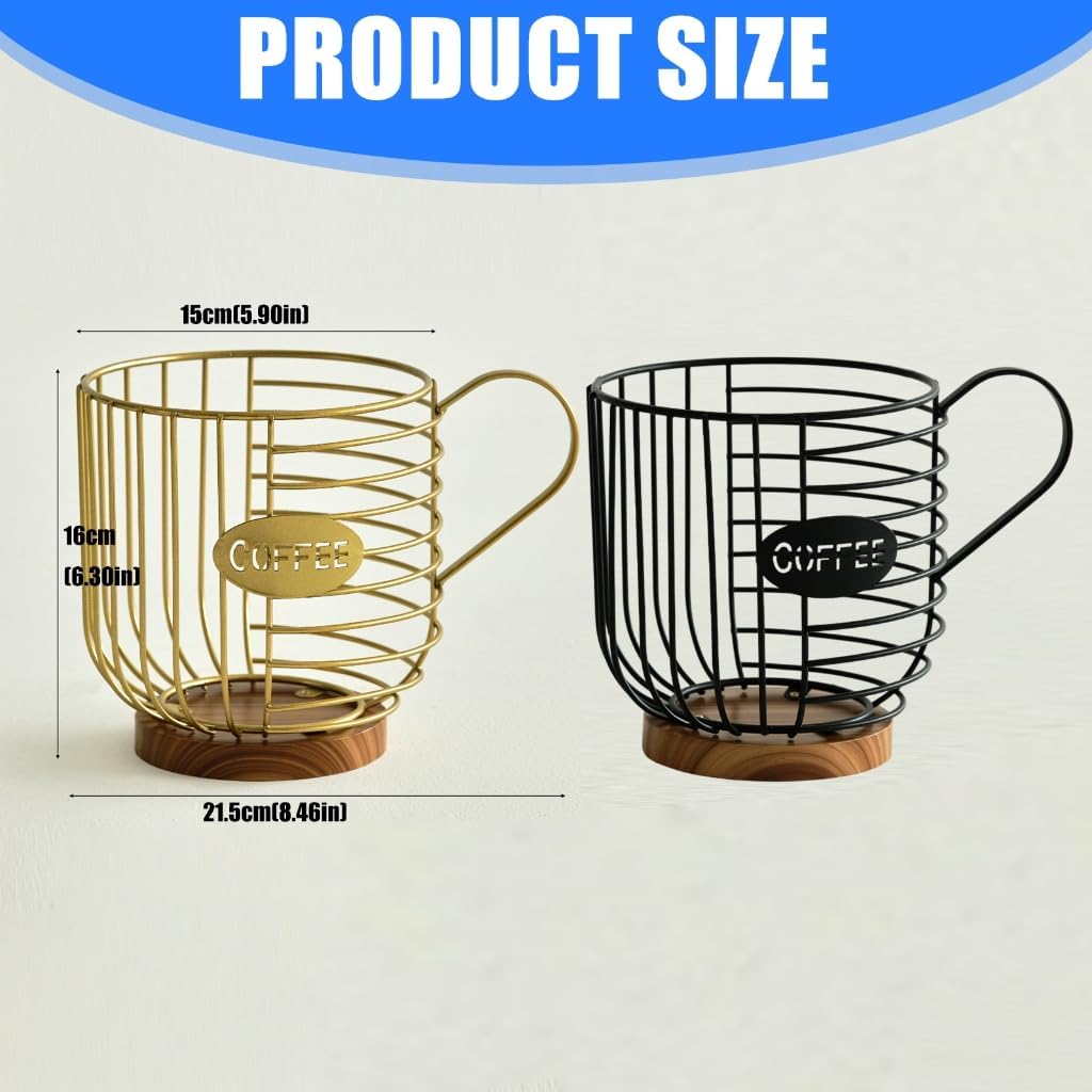Sturdy Iron Coffee Pods Holder With Adjustable Dividers Compact Storage For Pods Kitchen Accessories