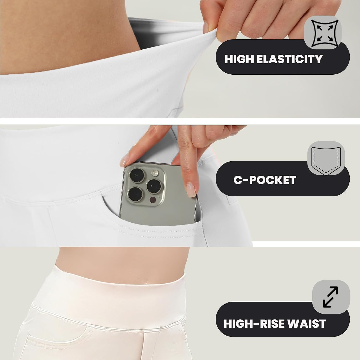 SIEPASA Wide Leg Yoga Pants Women - High Waist Stretch Lounge Pants with Pockets, Casual Sweatpants Petite/Regular/Tall.