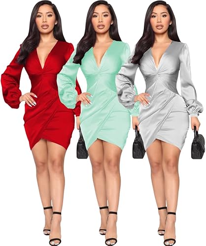 Miniatura 7 de LightlyKiss Women's Wedding Guest Dress Twist Front Formal Party Cute Dress Women Front Formal Party Cute Dresses